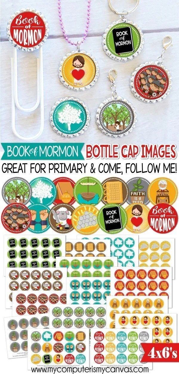 2024 Primary CFM BOOK of MORMON {Bottle Cap Images} PRINTABLES