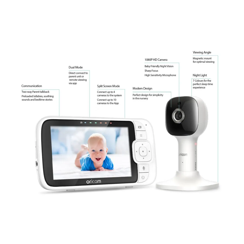 5″ Smart HD Nursery Pal Baby Monitor Twin Pack