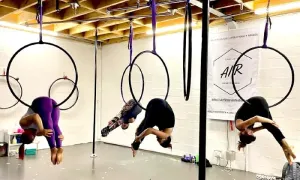 8 or 12 x Intro to pole, aerial or yoga lessons at Air Fit Studio