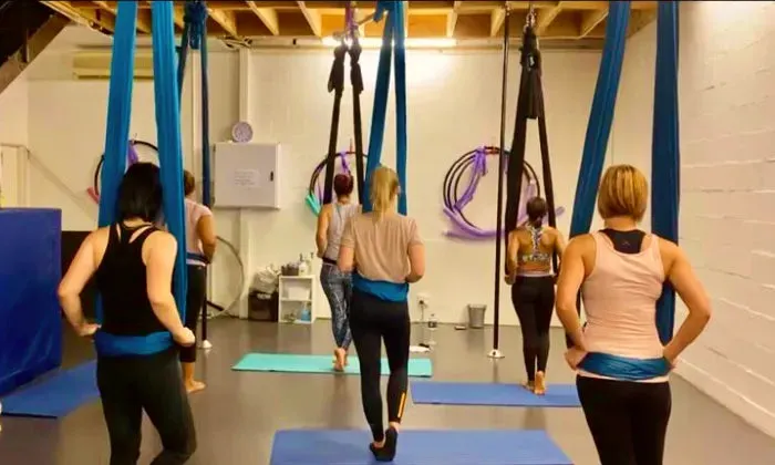 8 or 12 x Intro to pole, aerial or yoga lessons at Air Fit Studio