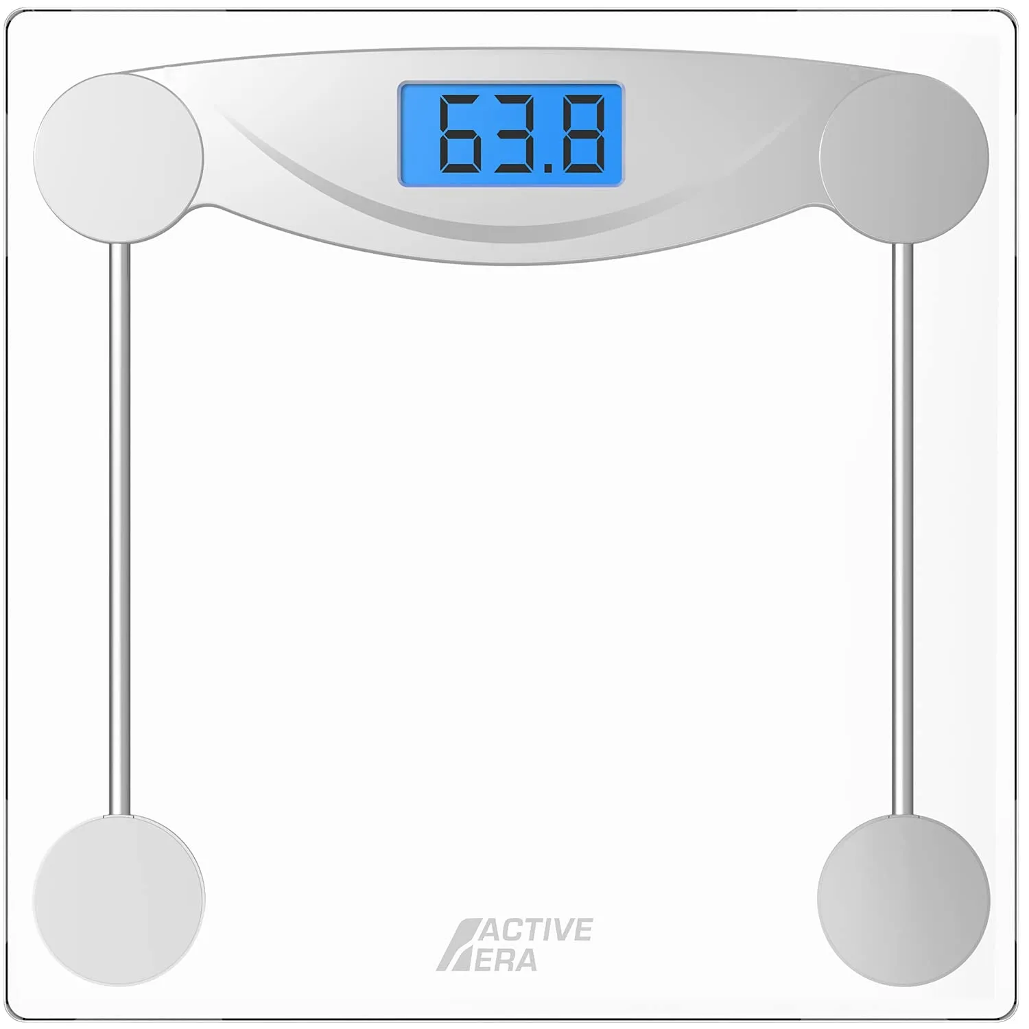 Active Era Digital Body Weight Scale - Ultra Slim High Precision Bathroom Scale with Tempered Glass, Step-On Technology and Backlit Display - Body Weighing Scale 180Kg / 400Lb (Lbs/Stone/Kgs)