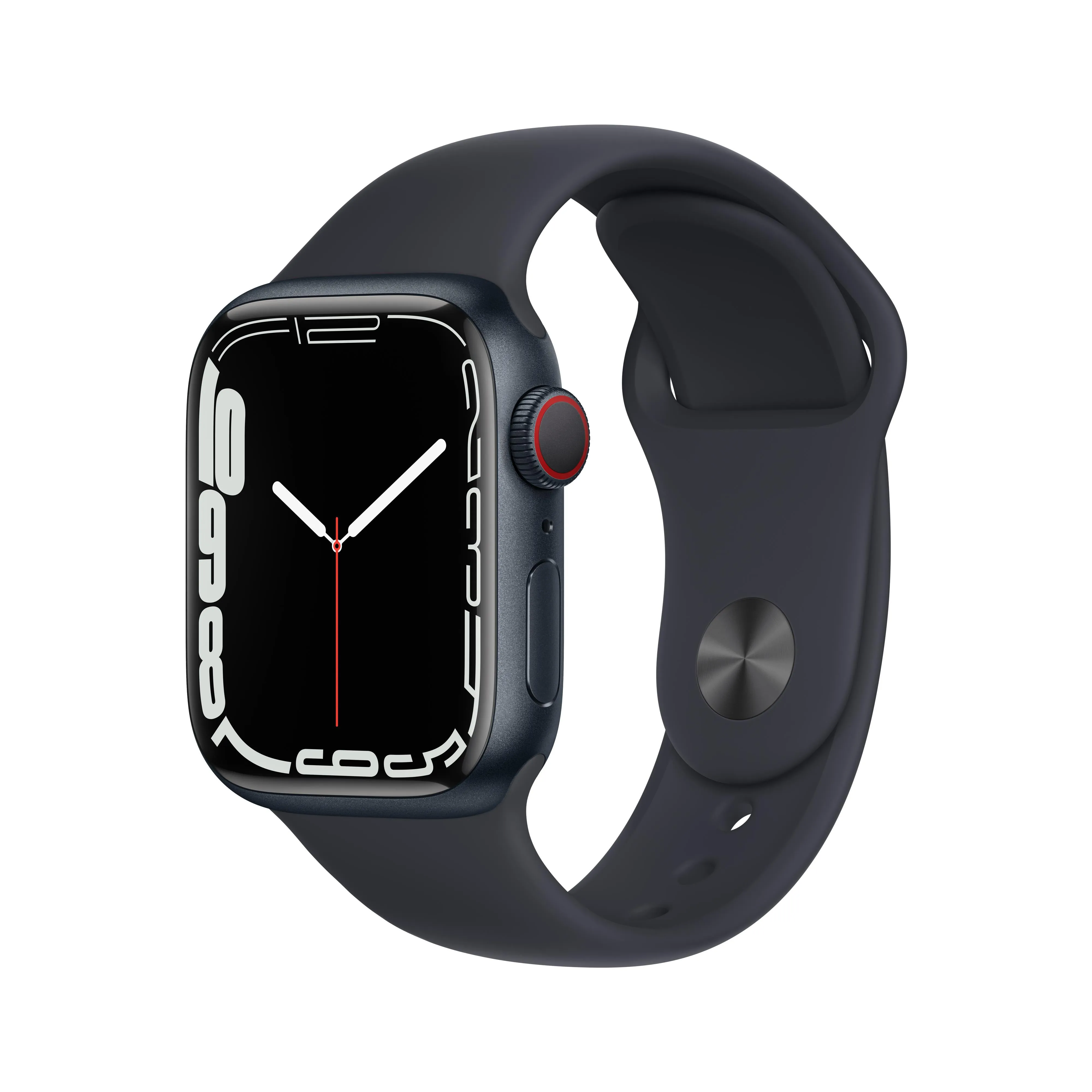 Apple Watch Nike Series 7 GPS, 41mm Midnight Aluminium Case with Anthracite/Black Nike Sport Band - Regular