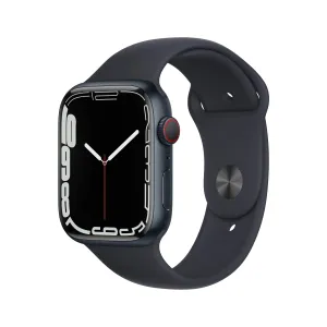 Apple Watch Series 7 GPS, 45mm Midnight Aluminium Case with Midnight Sport Band - Regular