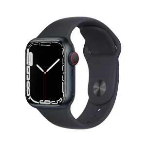 Apple Watch Series 7 GPS   Cellular, 41mm Midnight Aluminium Case with Midnight Sport Band - Regular