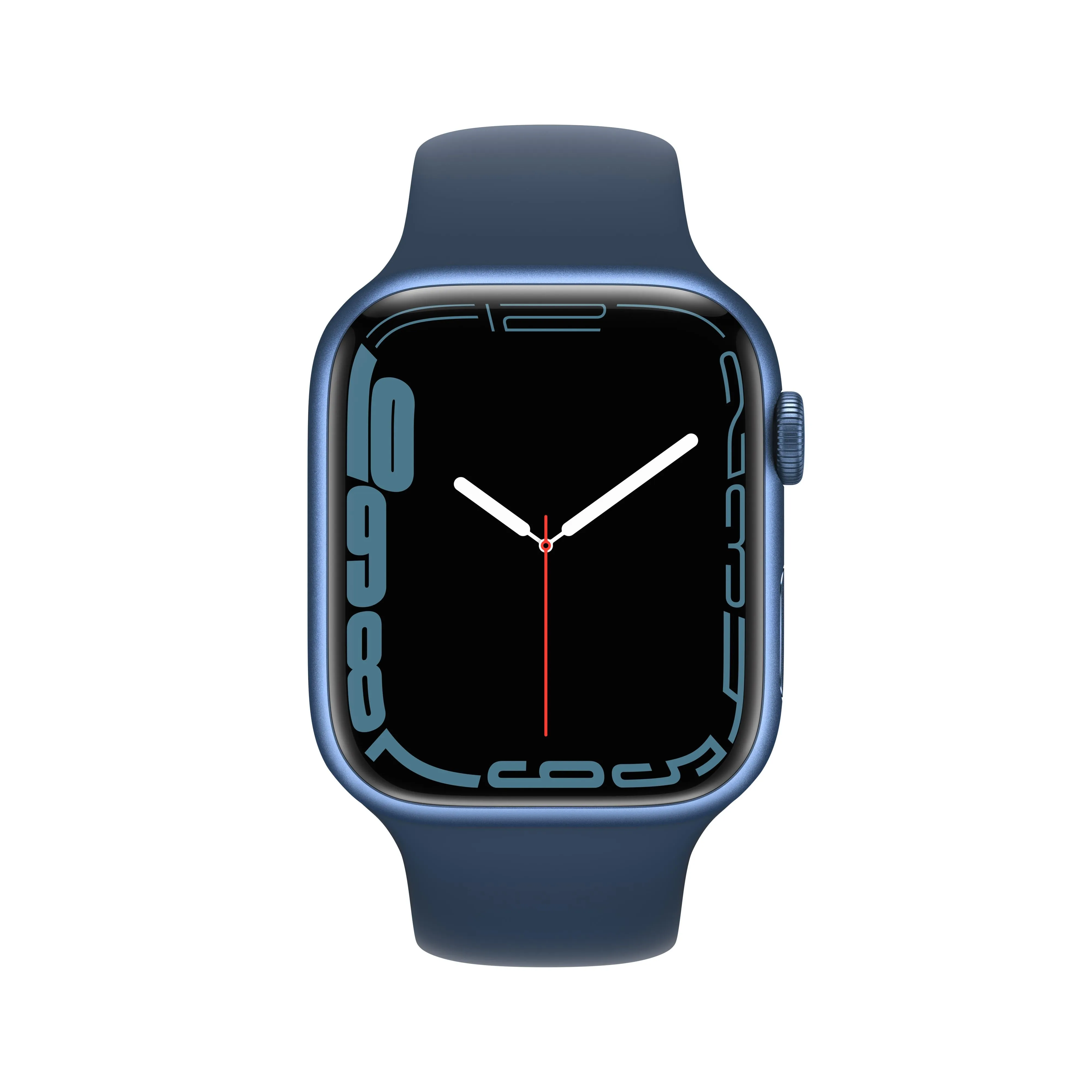 Apple Watch Series 7 GPS   Cellular, 45mm Blue Aluminium Case with Abyss Blue Sport Band - Regular