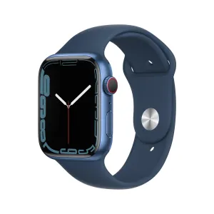 Apple Watch Series 7 GPS   Cellular, 45mm Blue Aluminium Case with Abyss Blue Sport Band - Regular