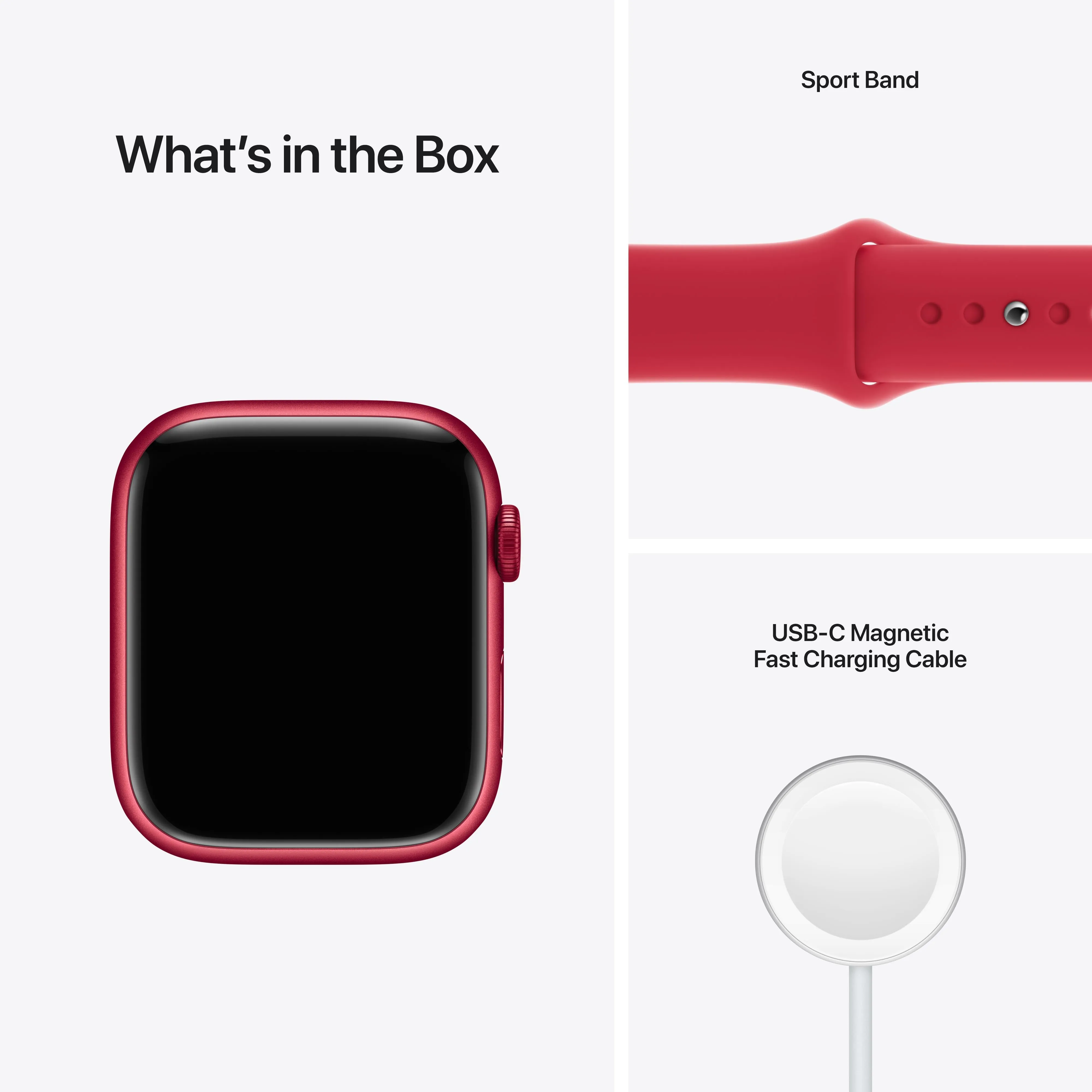 Apple Watch Series 7 GPS   Cellular, 45mm (PRODUCT)RED Aluminium Case with (PRODUCT)RED Sport Band - Regular