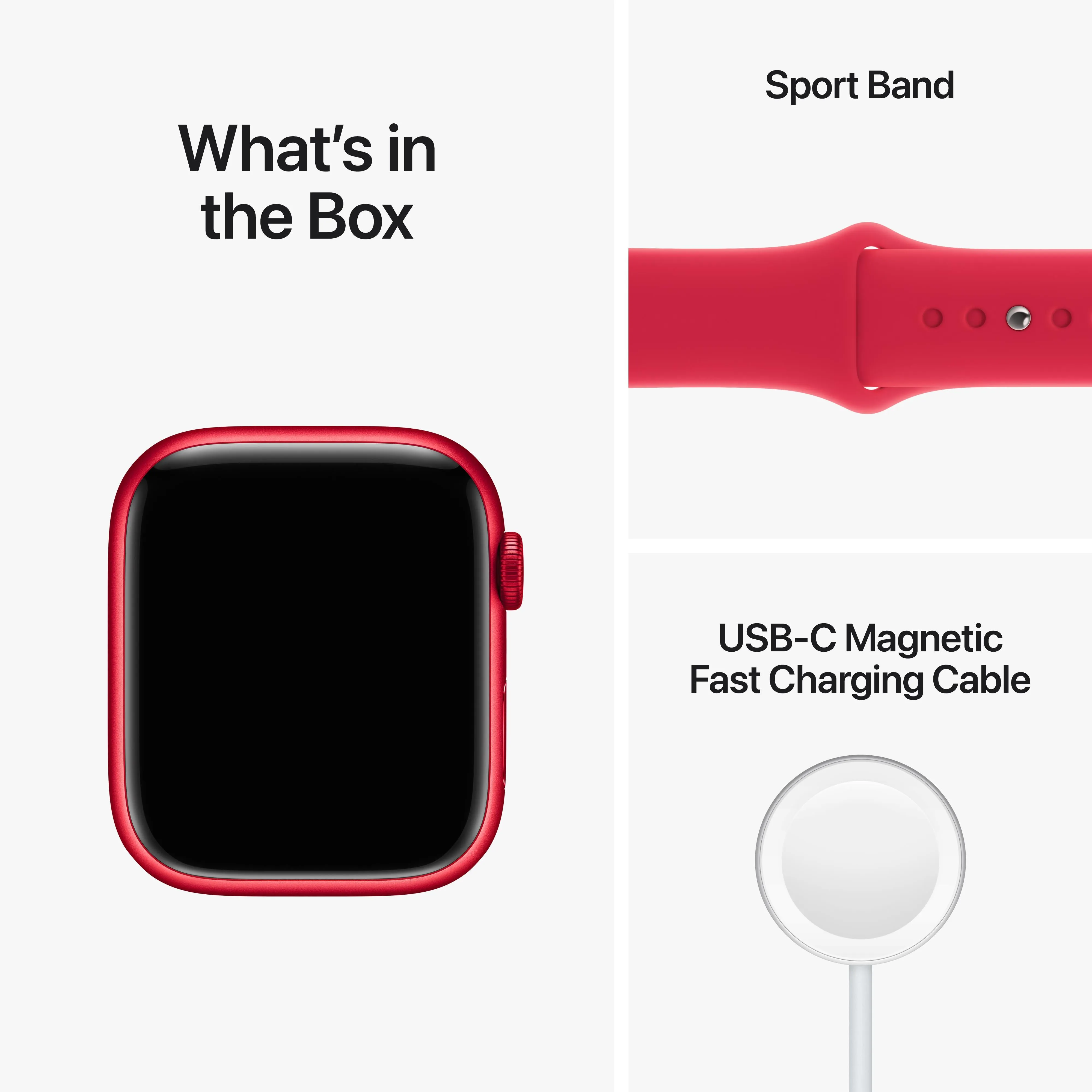 Apple Watch Series 8 GPS 45mm (PRODUCT)RED Aluminum Case with (PRODUCT)RED Sport Band - Regular