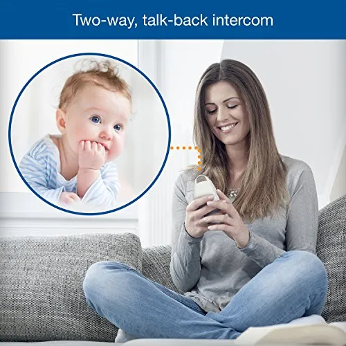 Baby Monitor with up to 1,000 ft of Range, Vibrating Sound-Alert, Talk Back Intercom & Night Light Loop