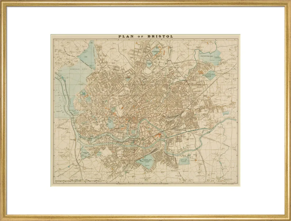 Bristol Map, 1900: Plan of Bristol, G.W. Bacon and Co. Ltd.