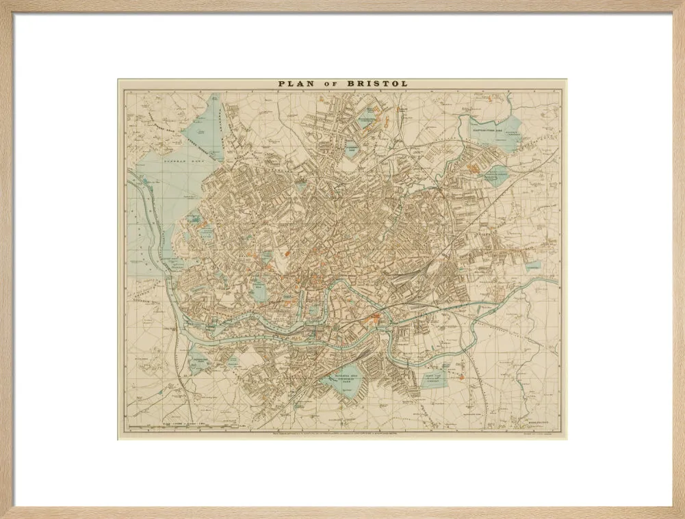 Bristol Map, 1900: Plan of Bristol, G.W. Bacon and Co. Ltd.