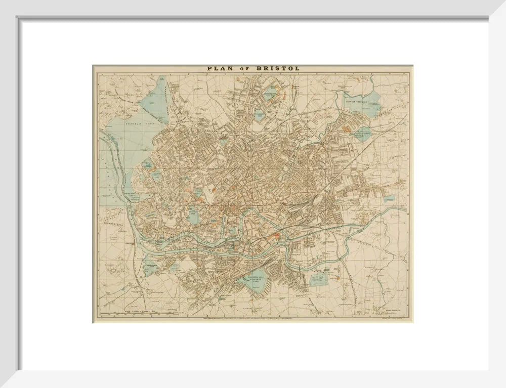 Bristol Map, 1900: Plan of Bristol, G.W. Bacon and Co. Ltd.