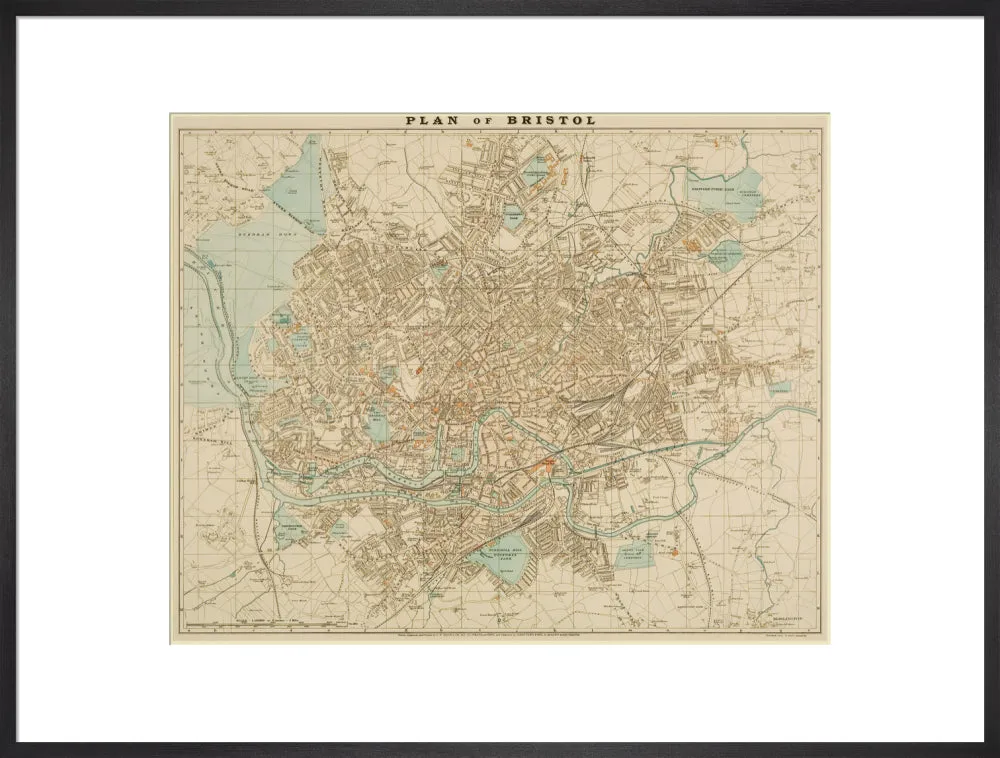 Bristol Map, 1900: Plan of Bristol, G.W. Bacon and Co. Ltd.