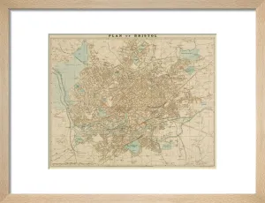 Bristol Map, 1900: Plan of Bristol, G.W. Bacon and Co. Ltd.