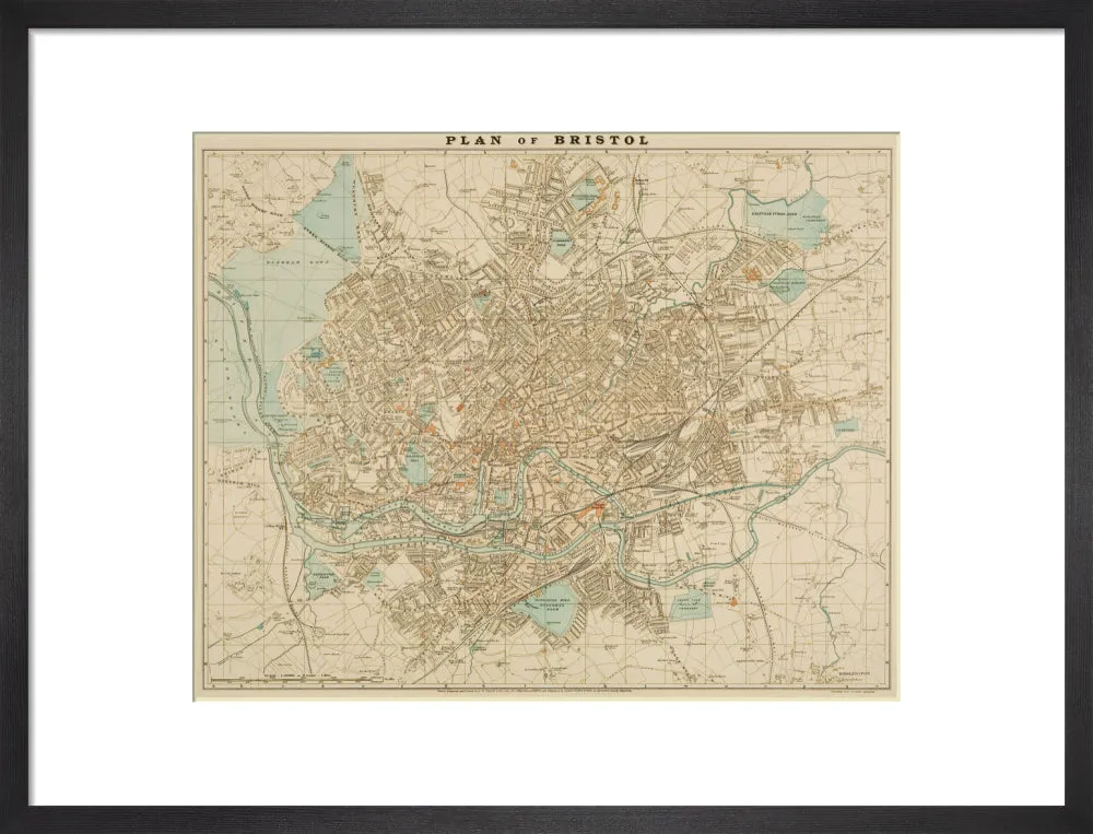 Bristol Map, 1900: Plan of Bristol, G.W. Bacon and Co. Ltd.