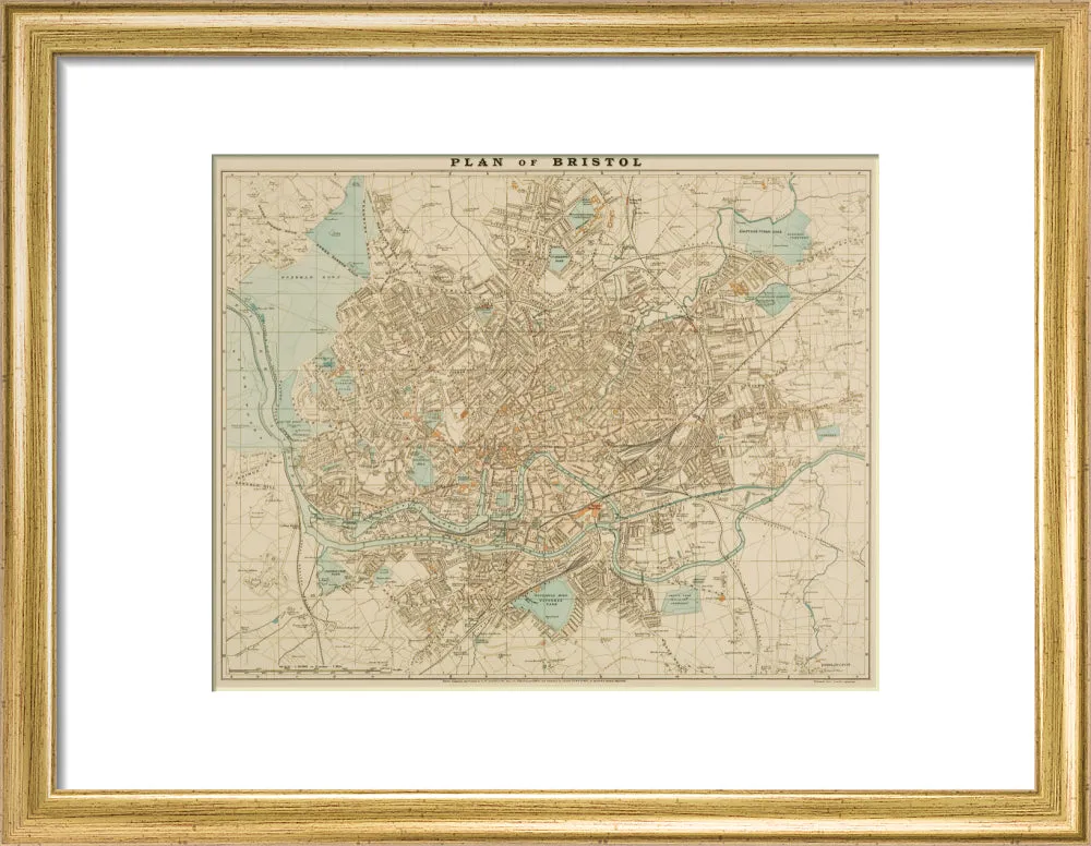 Bristol Map, 1900: Plan of Bristol, G.W. Bacon and Co. Ltd.