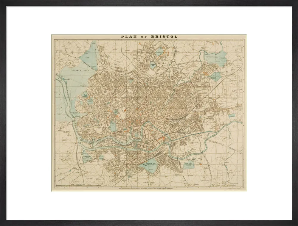 Bristol Map, 1900: Plan of Bristol, G.W. Bacon and Co. Ltd.