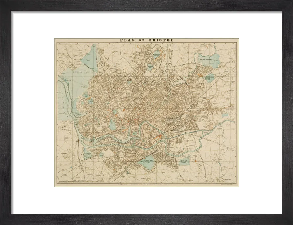 Bristol Map, 1900: Plan of Bristol, G.W. Bacon and Co. Ltd.