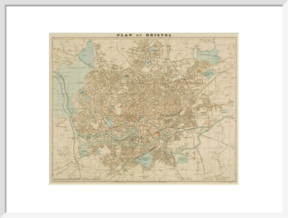 Bristol Map, 1900: Plan of Bristol, G.W. Bacon and Co. Ltd.