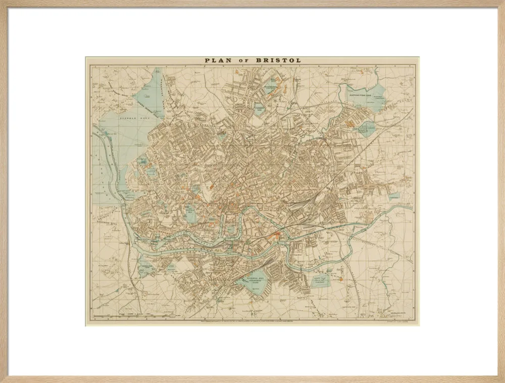 Bristol Map, 1900: Plan of Bristol, G.W. Bacon and Co. Ltd.