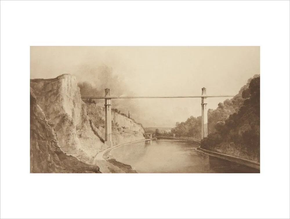 Bristol Plan, 1830: Brunel's Design For Clifton Suspension Bridge, Showing Span of Bridge