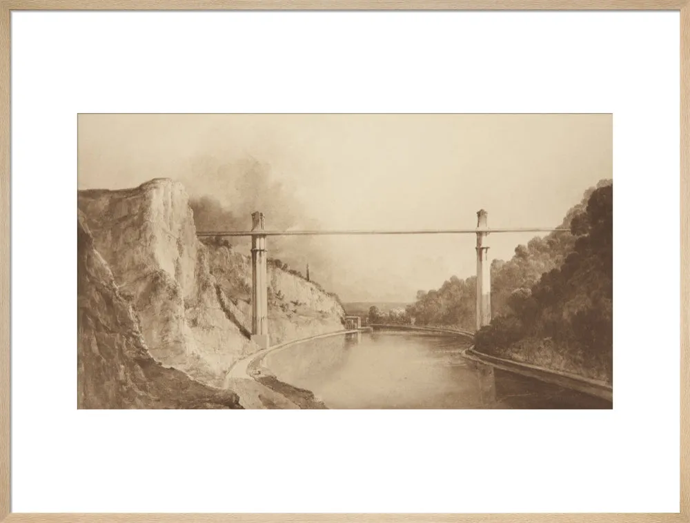 Bristol Plan, 1830: Brunel's Design For Clifton Suspension Bridge, Showing Span of Bridge