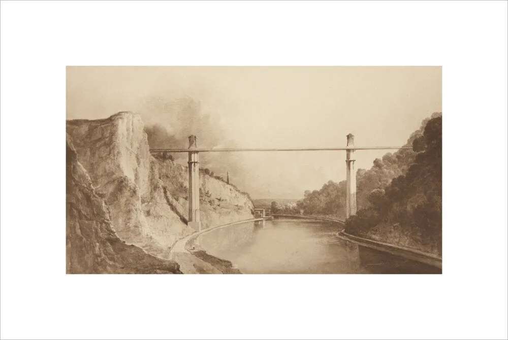 Bristol Plan, 1830: Brunel's Design For Clifton Suspension Bridge, Showing Span of Bridge