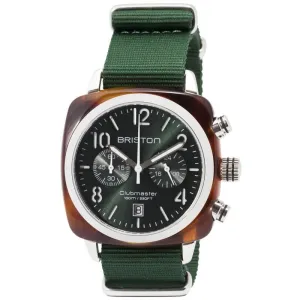 Briston Green Clubmaster Classic Chronograph Watch 15140.SA.T.10.NBG