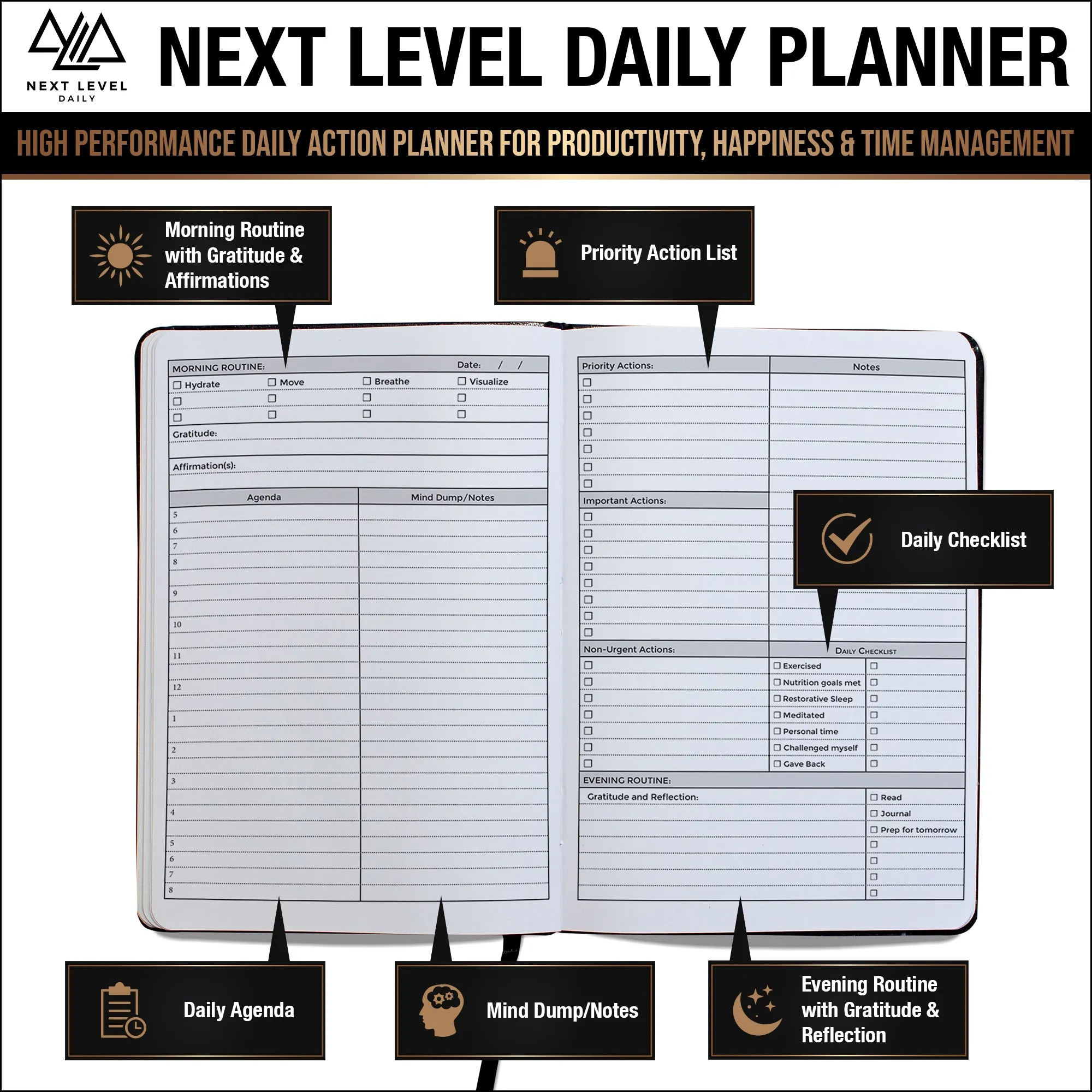 Bulk order for Next Level Daily Planner and Journals