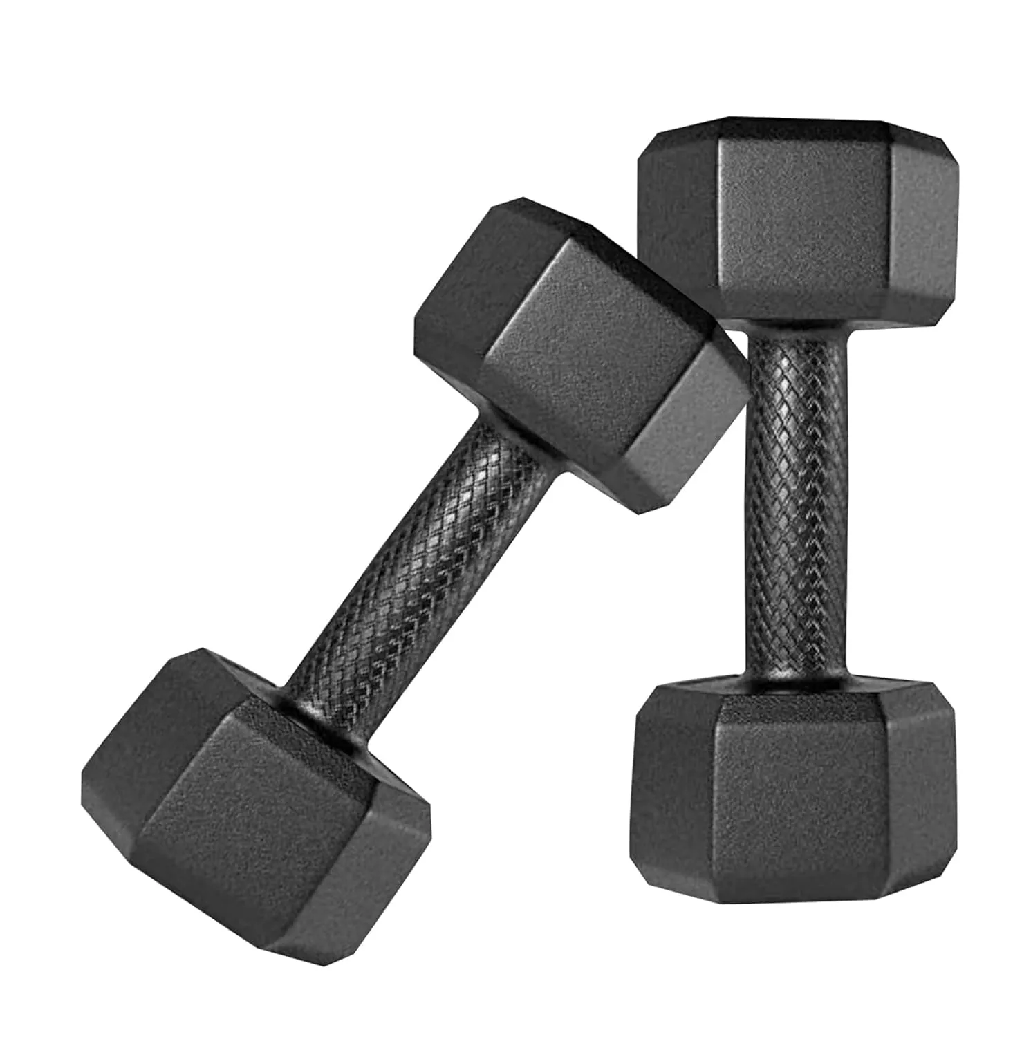 BULLAR Pvc Hex Dumbbells Pack Of 2 For Home Gym Equipment Fitness Barbell|Gym Exercise|Home Workout, Gym Dumbbells|Dumbbells Weights For Men & Women (6Kg (3Kg X 2 Dumbbell)), Black