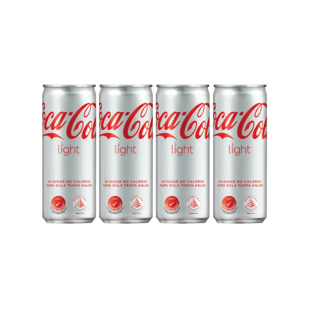 Coca Cola Light Drink 330ml (Imported) - [Pack of 4]