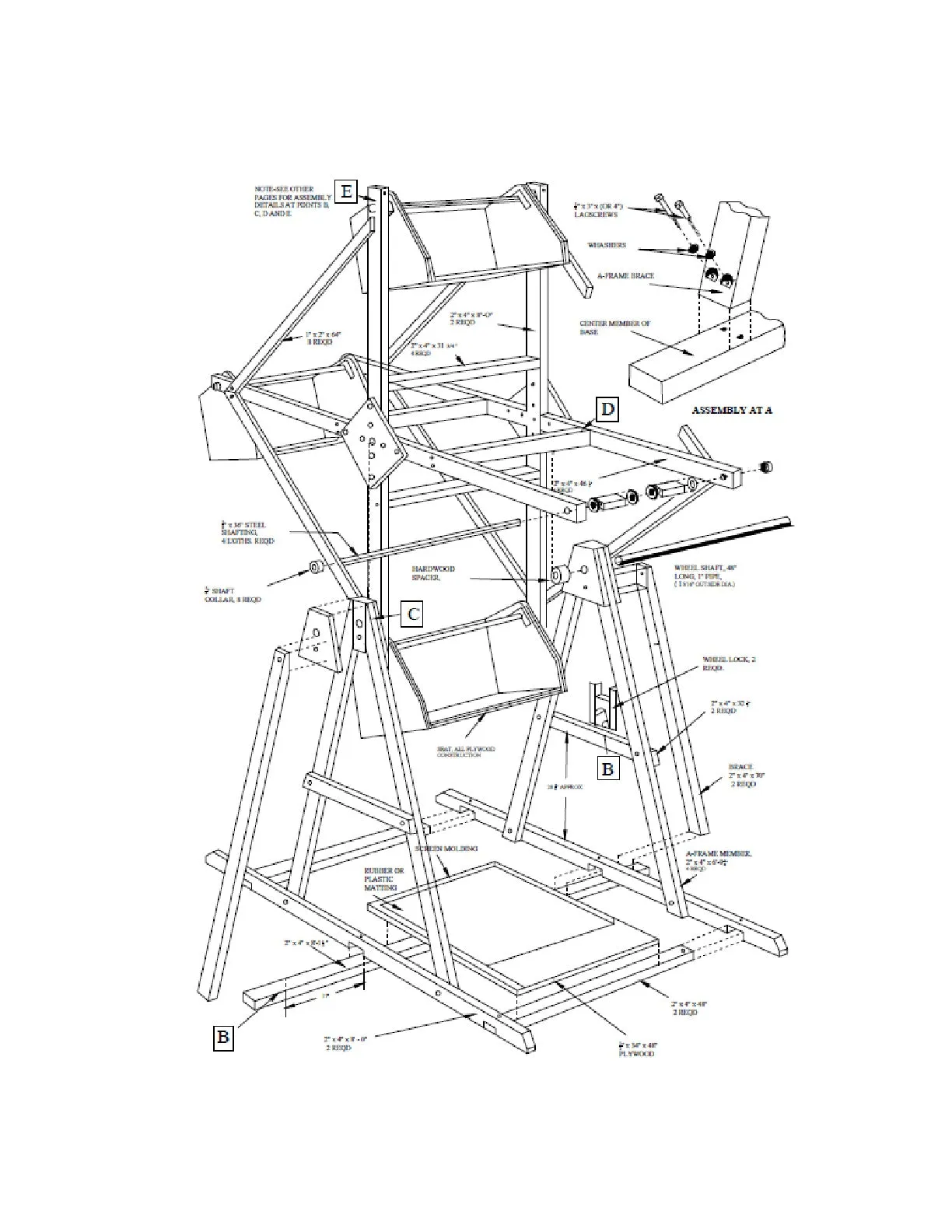 DIY Ferris Wheel Plans - Backyard 8' Outdoor Playground Children Toys Woodworking