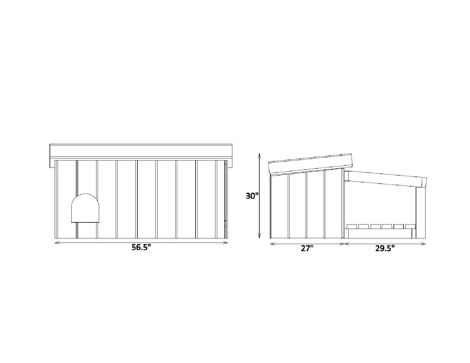 Dog House with Covered Porch DIY Plans Pet Puppy Outdoor Shelter Kennel Medium Doghouse