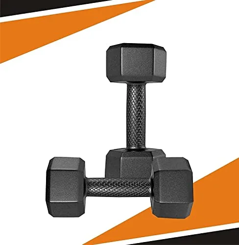 FACTO POWER PVC (Hex Shape) Dumbbells (1 Kg. X 2 = 2 Kg) Pack of 2 for Home Gym Equipment Fitness Barbell|Gym Exercise|Home Workout | Fitness Kit|Dumbbells Weights for Whole Body Workout