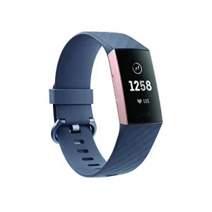 Fitbit Charge 3 Fitness Activity Tracker (Rose Gold and Blue Grey) with Offer on Accessory