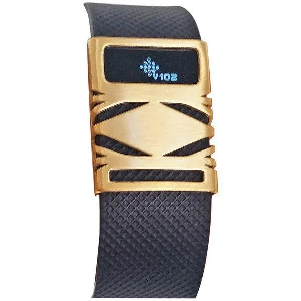 Funktional Wearables GEOCOVER-BRGLD Geo Cover for Fitbit Charge-Charge HR (Brushed Gold)