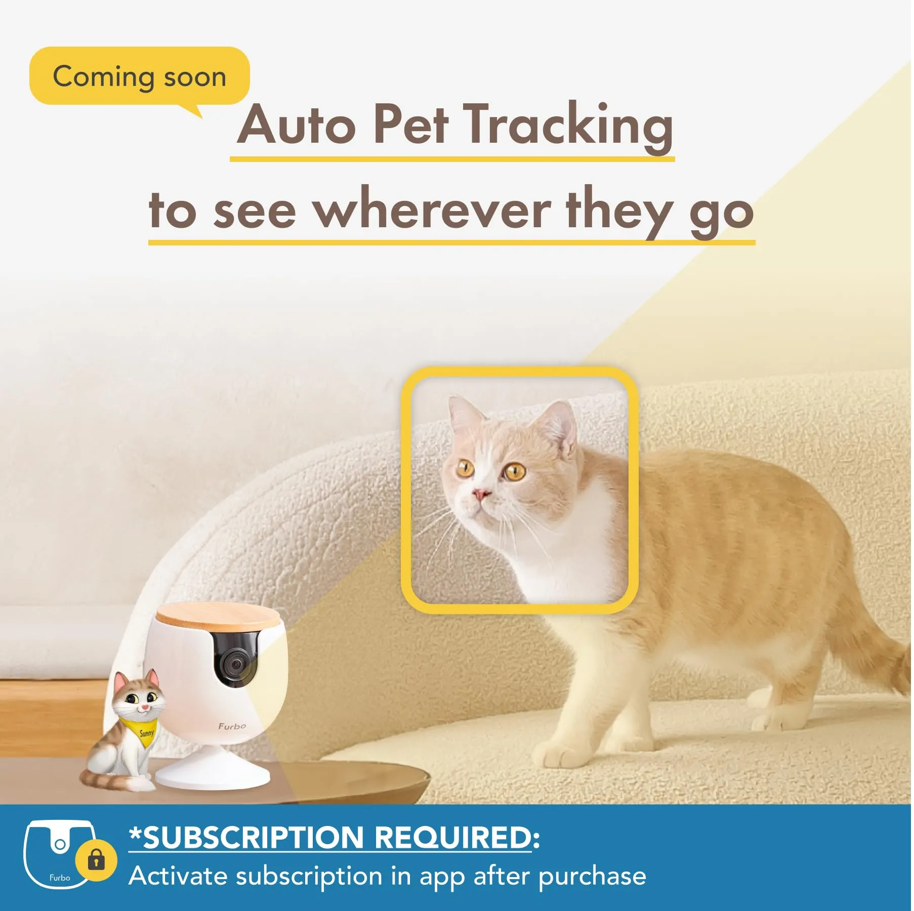 Furbo Mini New Pet Camera   Nanny Bundle: Home Security & Cat, Dog Safety Alerts, Pet Camera with Speaker, Smart Home Indoor Cam w Phone App & Night Vision (Additional Subscription Required at Setup)