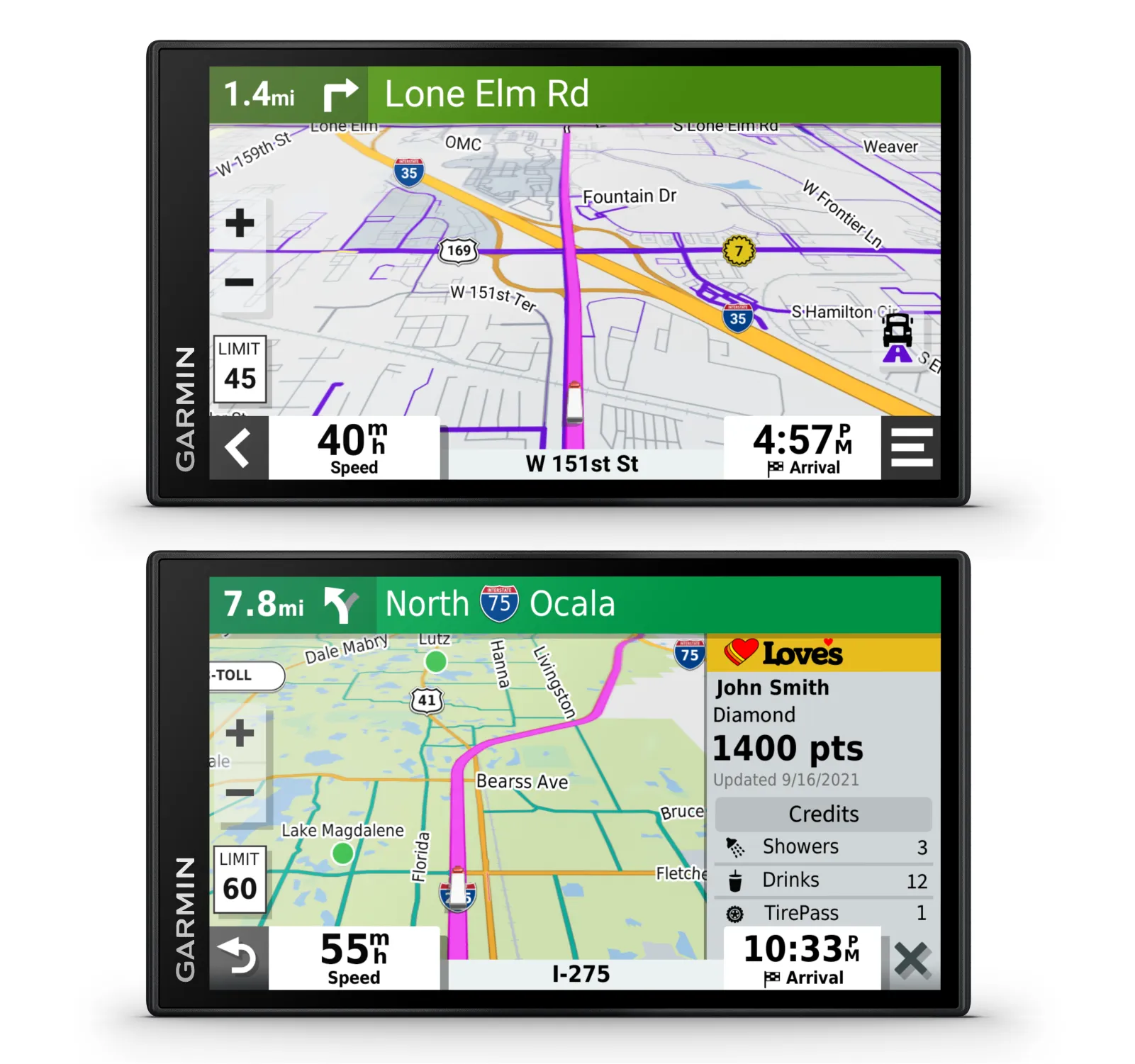 Garmin dezl OTR610 Series Easy-to-Read GPS Truck Navigator