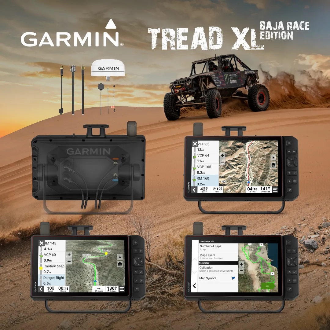 Garmin Tread XL - Baja Edition, Rugged, ultrabright 10” Off-Road Navigator, Portable GPS, Team Tracking with Built-in inReach Satellite Communication with Wearable4U Bundle