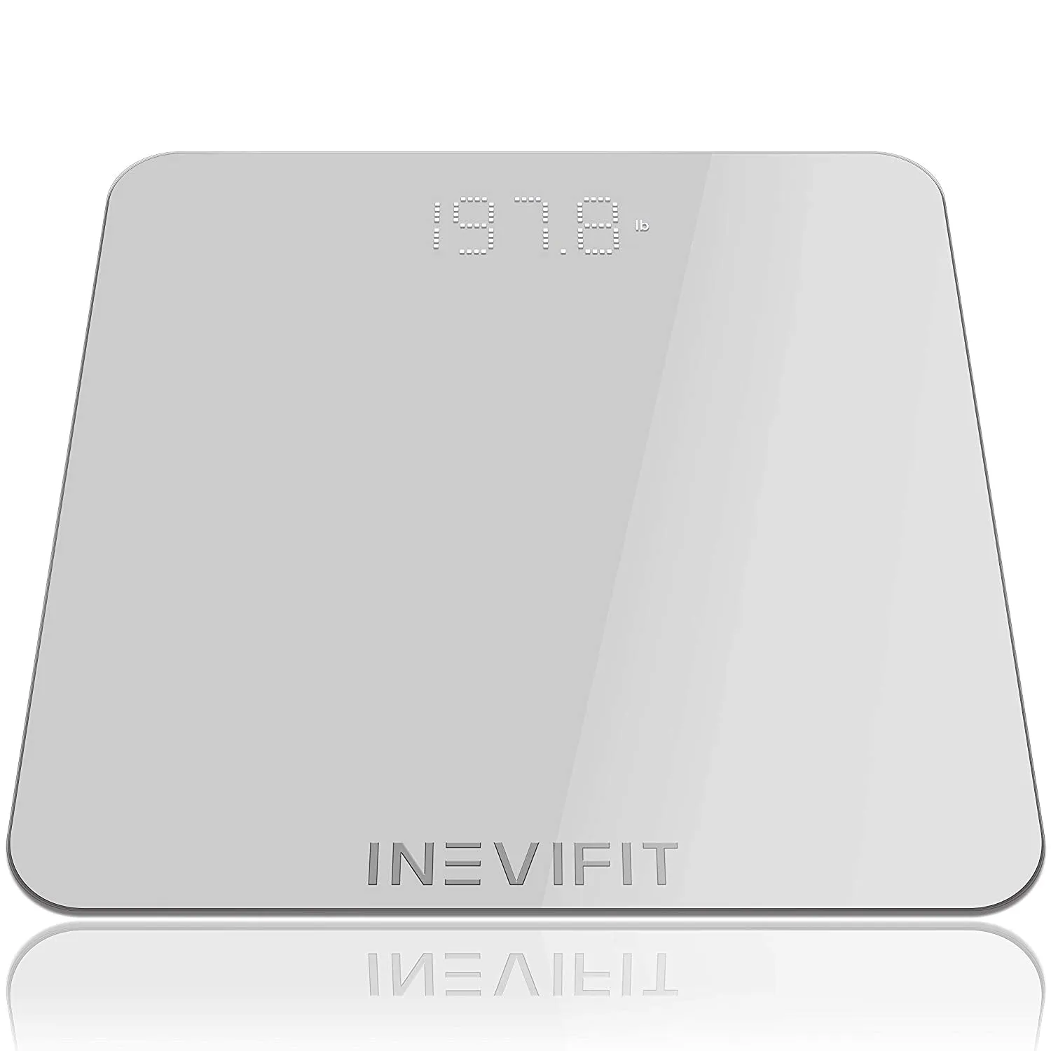 INEVIFIT Bathroom Scale, Highly Accurate Digital Bathroom Body Scale, Measures Weight up to 400 Lbs. Includes Batteries