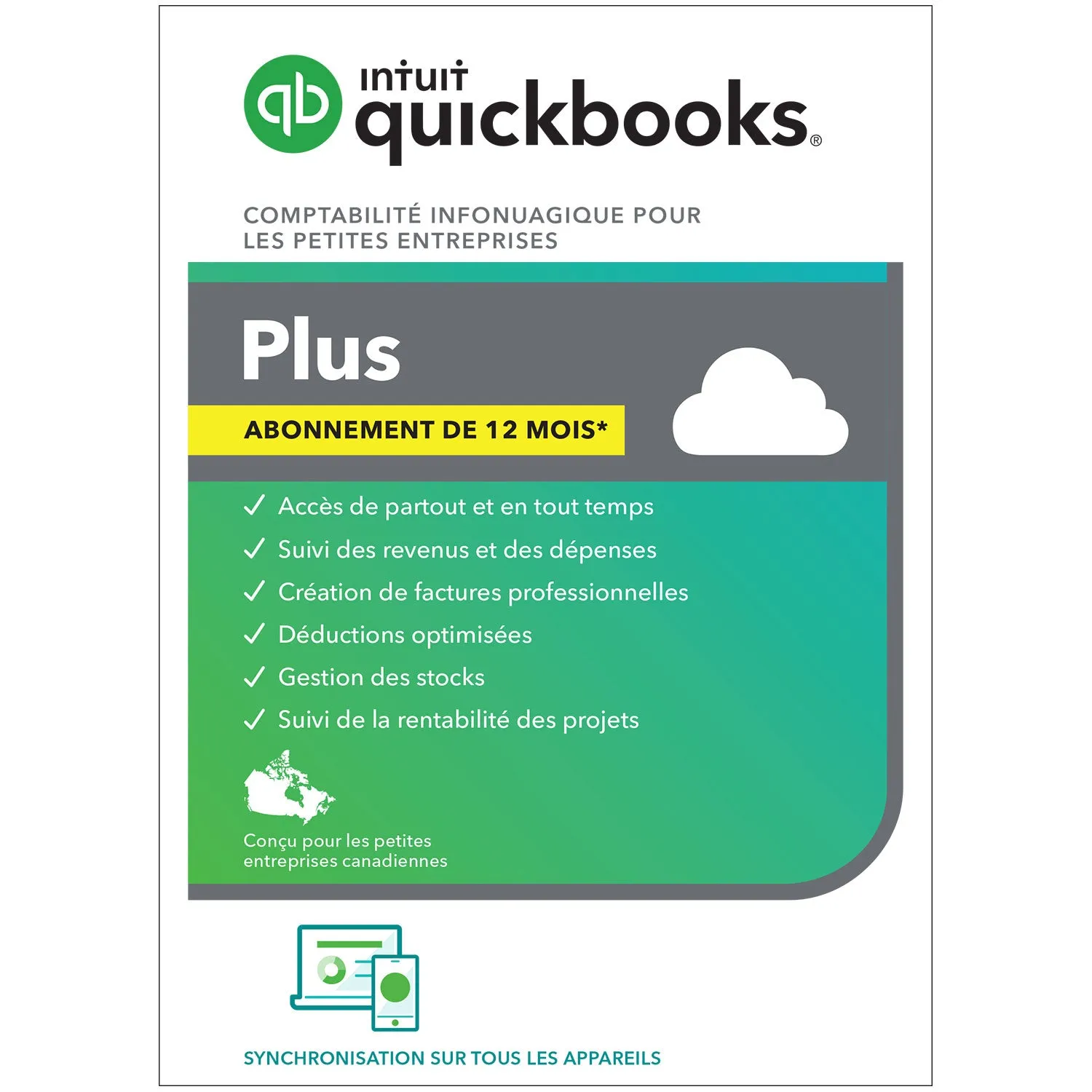 Intuit QuickBooks Plus (PC/Mac) - 5 Users - 1 Year