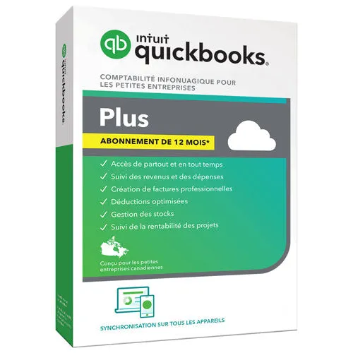 Intuit QuickBooks Plus (PC/Mac) - 5 Users - 1 Year