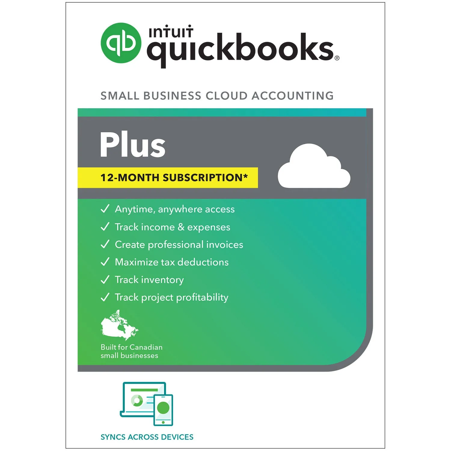 Intuit QuickBooks Plus (PC/Mac) - 5 Users - 1 Year