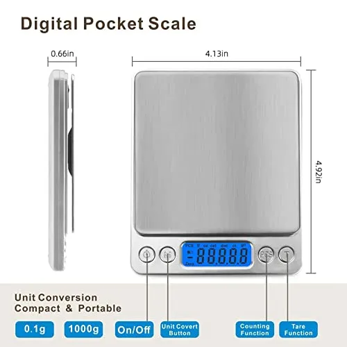 IONIX Jewellery Scale with bowl | Weight Scale | Digital Weight Machine | weight machine for gold, Digital food weight Scale 500 Gram for Jewellery Gemstone Diamond, Educational & Industrial Purpose