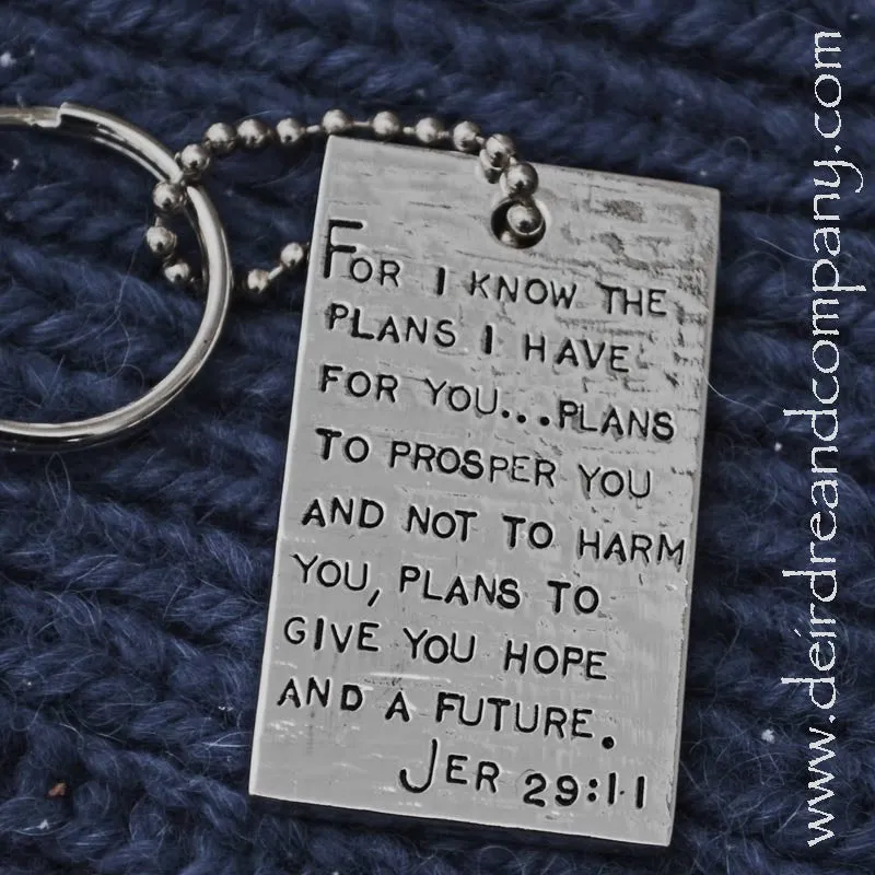 Jeremiah 29:11 Silver Plated Key Chain