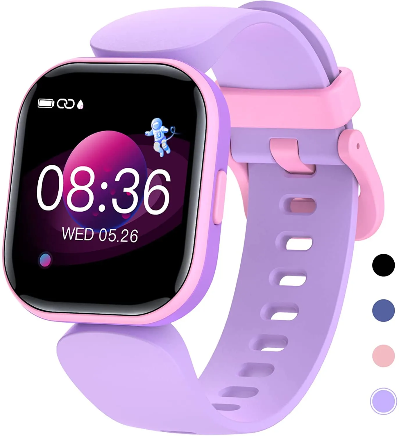 Kids Fitness Activity Tracker Watch, 1.4" DIY Watch Face IP68 Waterproof Kids Smart Watch with 19 Sport Modes, Pedometers, Heart Rate, Sleep Monitor, Great Gift for Boys Girls Teens 6 