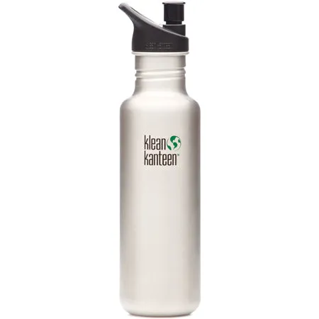 Klean Kanteen Sport Cap Stainless Steel Bottle - 27 oz