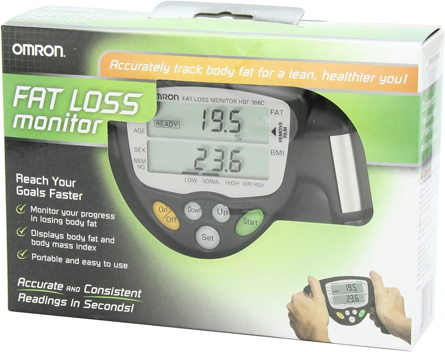 Omron HBF-306C Handheld Body Fat Loss Monitor