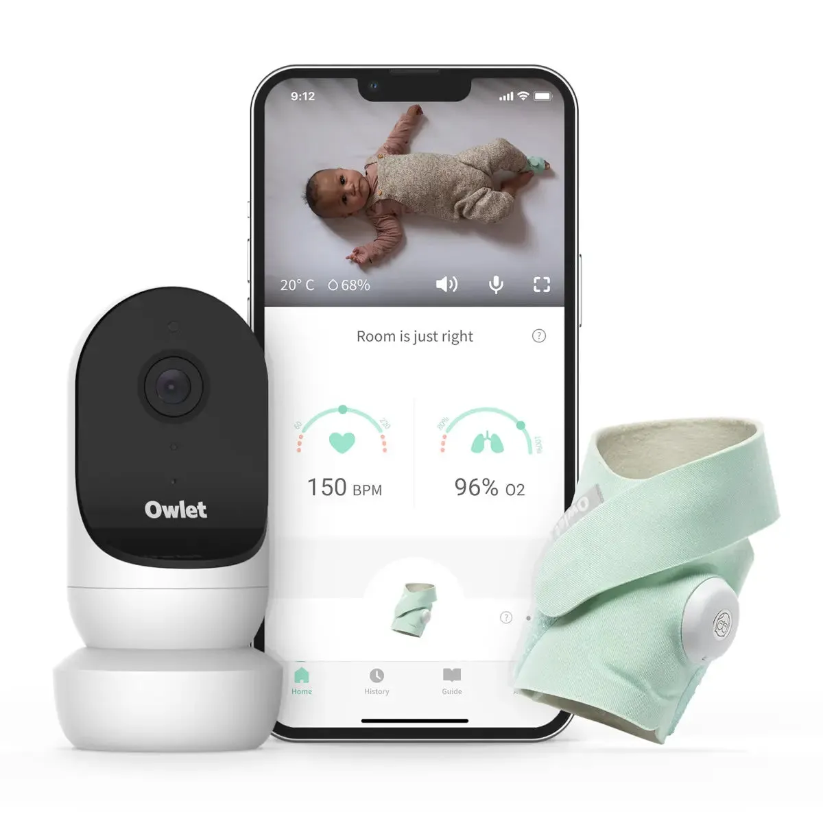 Owlet Monitor Duo 2 (SMART SOCK 3   CAM 2 )