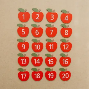 Red Apple Math Counters 1-20